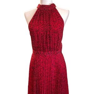 Alice + Olivia Kelissa Leopard Print Pleated Maxi Dress